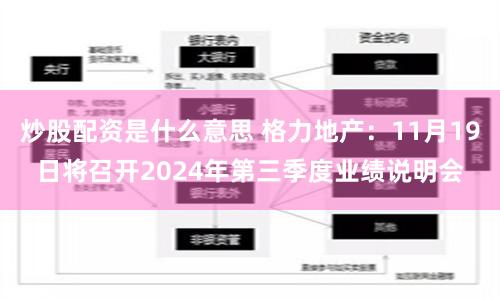 炒股配资是什么意思 格力地产：11月19日将召开2024年第三季度业绩说明会